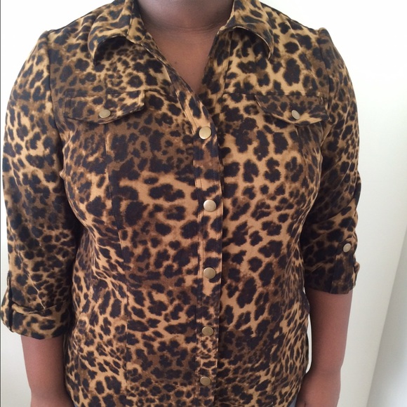 Cheetah print blouse