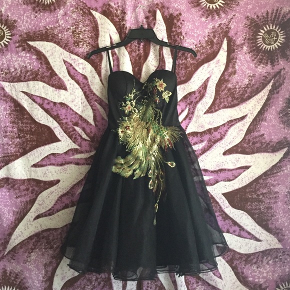 Modcloth Perfect Poise in Peacock Prom Dress