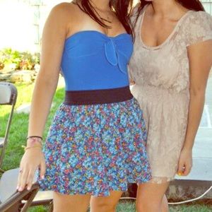 Hollister floral strapless dress