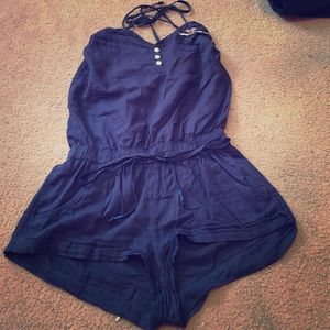 Navy blue Hollister romper