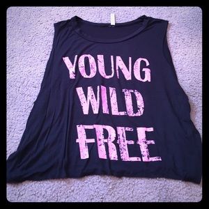 Black young wild and free muscle tank