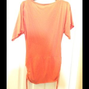 Orange with gold/ brown design