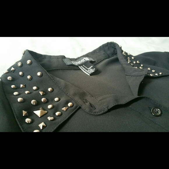 black studded blouse