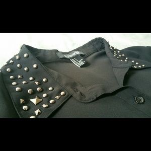 black studded blouse