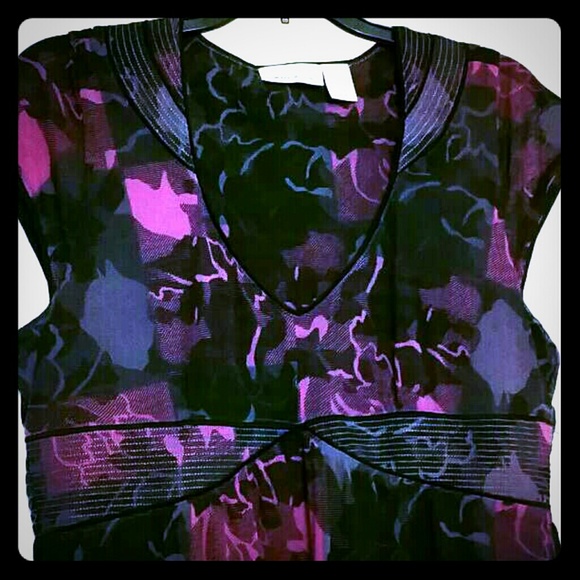 DKNY purple top; Size L