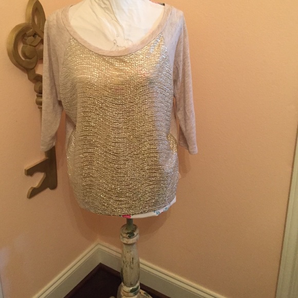 Blu pepper relaxed fit metallic sweater