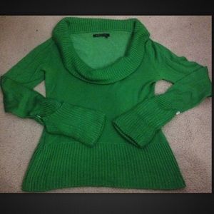 BCBG MaxAzria Green Cowl Sweater Size Small