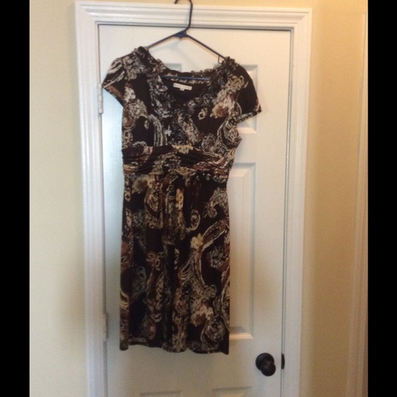 Brown Paisley Dress