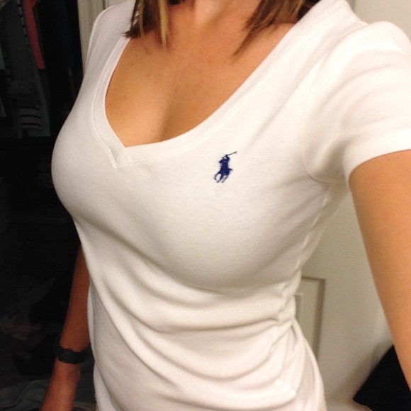 🚫SOLD POLO RALPH LAUREN FITTED WHITE T SHIRT - Picture 1 of 3