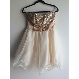 Gold homecoming/special event dress