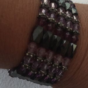Amethyst colored magnetic interchangeable bracelet