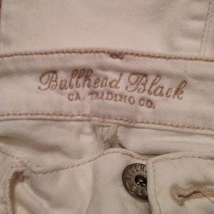 white bullhead denim ripped skinny jeans