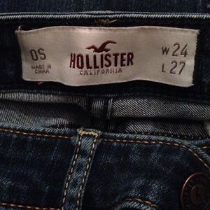 dark wash hollister skinny jeans