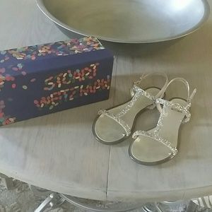 Stuart Weitzman Teezer jeweled jelly sandals sz 7