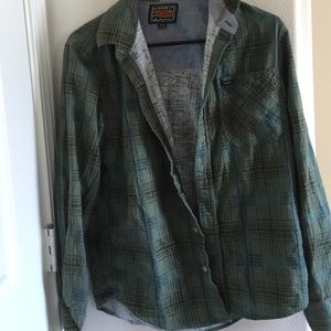 green volcom flannel