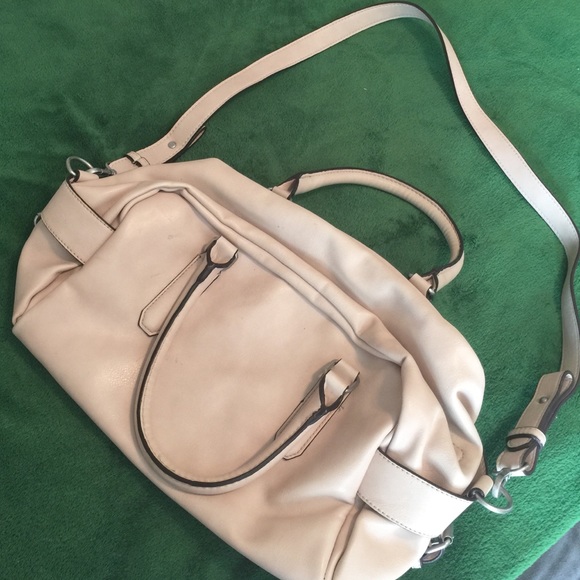 Zara Basics beige handbag with long shoulder strap