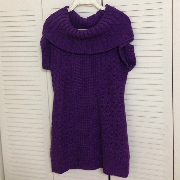 Purple wool dress