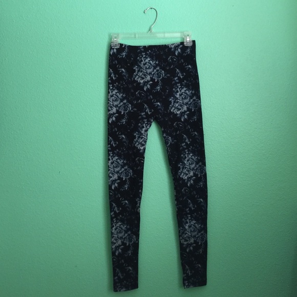 🔴blue floral leggings