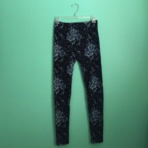 🔴blue floral leggings