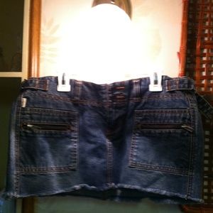 Hollister blue jean skirt