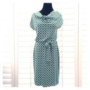 XS Cowl Neck Cinch Waist Dress