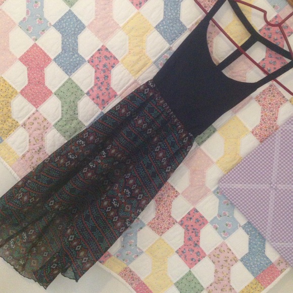 High-low tribal print dress