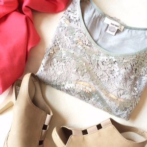 Sequin & Lace Top