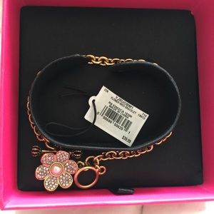 Auth. NWT BOX JUICY COUTURE flower wish BRACELET!