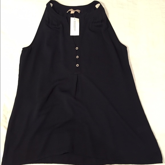 NWT Dark navy sleeveless blouse