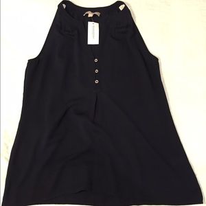 NWT Dark navy sleeveless blouse