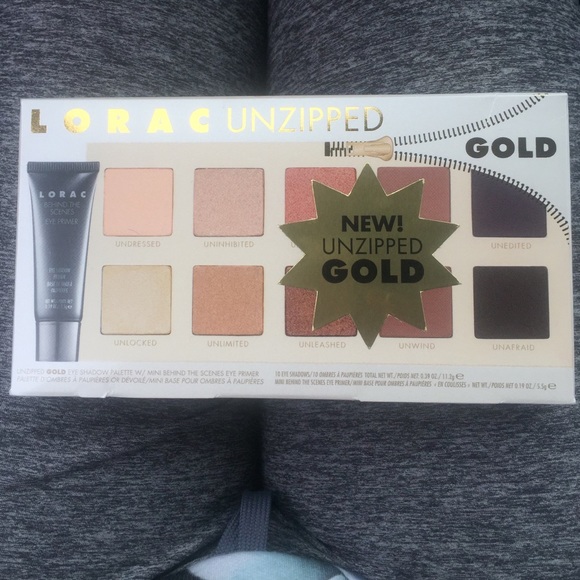 BNIB LORAC unzipped GOLD