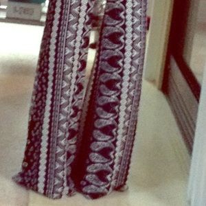 NWT Long Printed Bell Bottom Pants