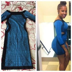 Black and blue Bebe dress