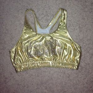 Gold WC bra