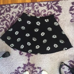 Egyptian Eye Print Circle Skirt