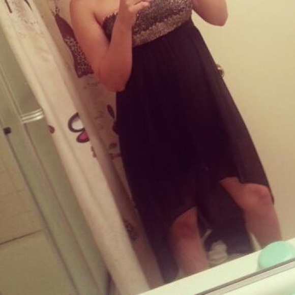 Dress black and gold