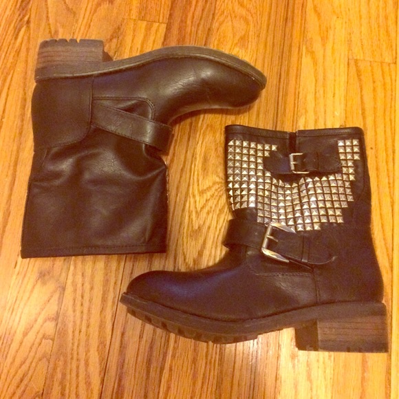 Studded Moto Boots