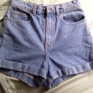 Light blue high waisted shorts
