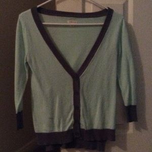 Mint green button down cardigan