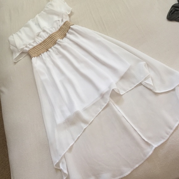 White high low dress