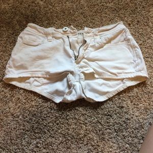 High waisted white shorts