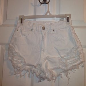🌻garage🌻 white high waisted shorts!