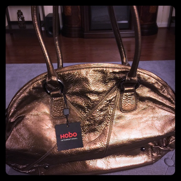 Large Gold HOBO International Handbag