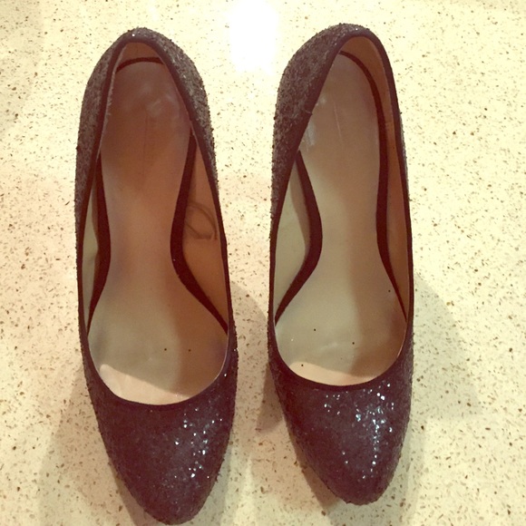 Zara black sequins heels