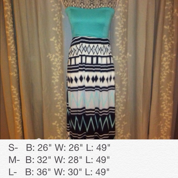 •Teal tribal maxi• - Picture 3 of 3