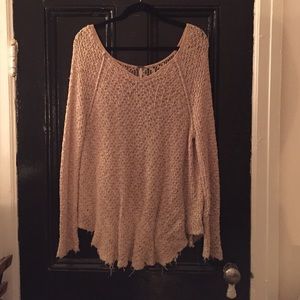 Lace back summer sweater