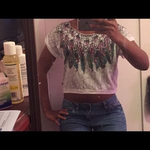 White with designs shirt