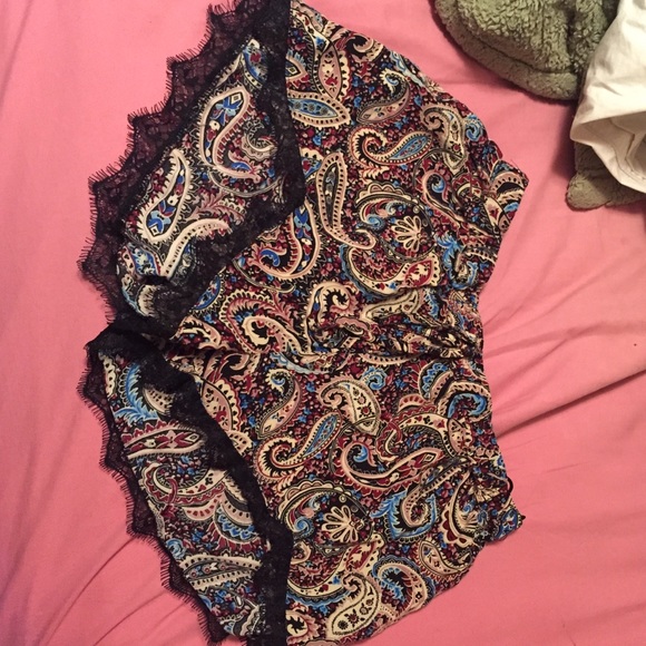 Boho Shorts With Lace Bottoms/Tie Top