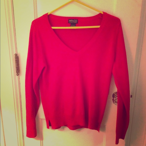 New York and Company Red Wool Sweater size Medium