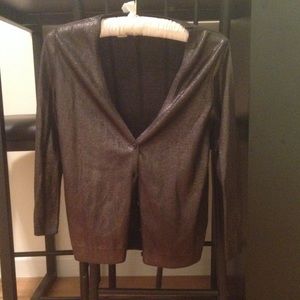 Metallic Zara Knit Cardigan 3/4 Sleeve